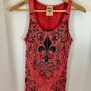 Vocal Size M/Tall Rhinestone Embellished Tank Top